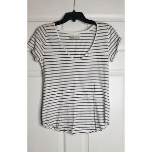 Black and white striped Abercrombie & Fitch T